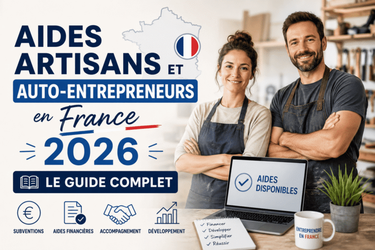 Aides artisans et auto-entrepreneurs en France 2026 : le guide complet